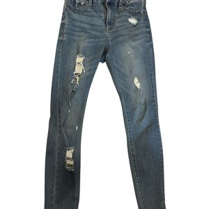 Aeropostale Distressed Skinny Jeans in Blue